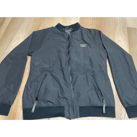 L.L. Bean Jackets & Blazers - LL Bean Womens Bomber Jacket Black Recycled Nylon Full Zip Small Regular‎